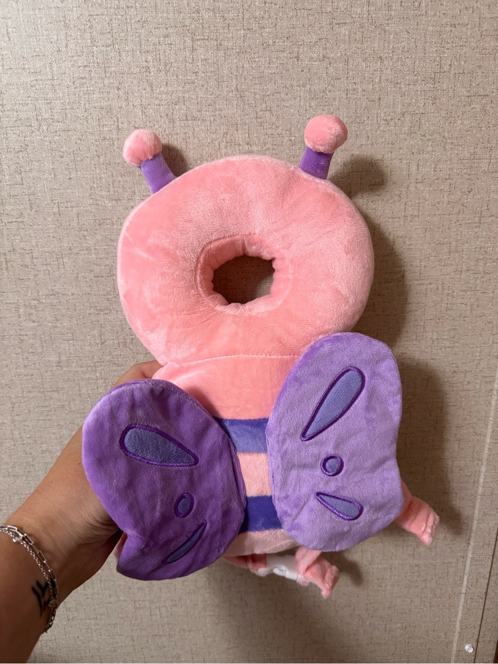 3/$15 Plush Butterfly Neck Support Pillow - Pink & Purple